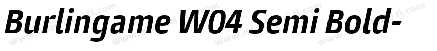 Burlingame W04 Semi Bold字体转换